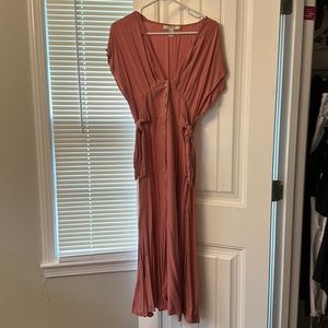 Button up pink dress size M
